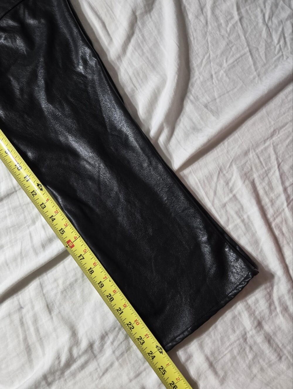PAIGE Stella Faux Leather Pants Sz 30 Cropped - Picture 12 of 13